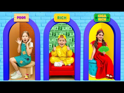 Oliver & Pobre vs Rico vs Super Rico – Desafio da Casa de Brincar