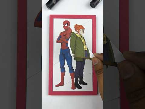 Spiderman Brand New Day Amazing Cardboard Piece Putting on it's right place craft #siderman #art