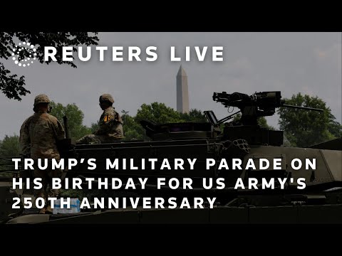 LIVE: Trump holds military parade on his birthday for US Army's 250th anniversary