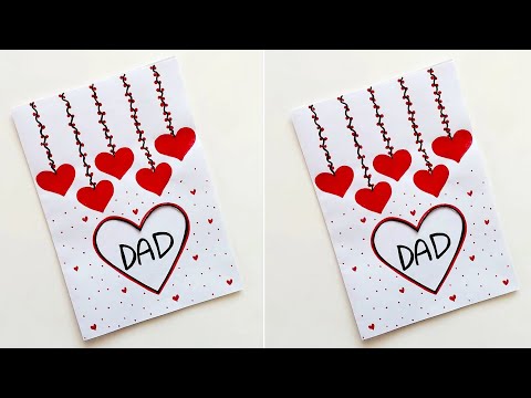 Easy and beautiful white paper Father's Day greeting card making idea 2025 / Handmade gift for Dad
