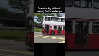 SBS buses turning at the old Jurong East interchange circa 2001.