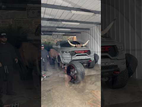 Supercharged ram trx sliding on 24s. #ramtrxhellcat #4wd #viralshort