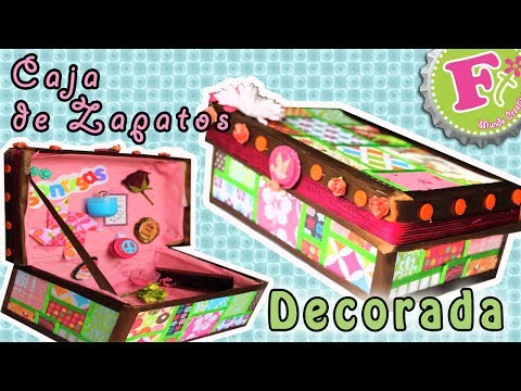 Decora una CAJA de ZAPATOS ))Caja de la buena vibra((