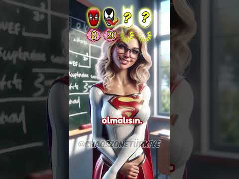 Supergirl herkesin IQ'sunu tarıyor! - Spider-Man Vs. Batman Vs. Deadpool ⛔ #shorts #marvel #joker