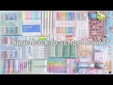 Huge back to school stationery haul 2024 ft. stationerypal 🧸 aesthetic school supplies 🎀