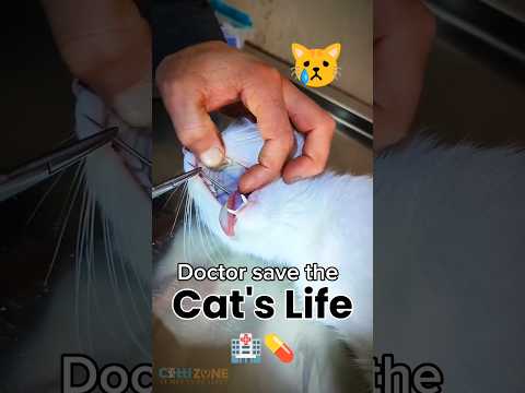 Doctor saves the cat's life! Poor cat! #cat #catvideos #cutecat #biral #poorcat #catlover