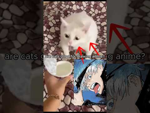 Can cats draw anime?? #caleo