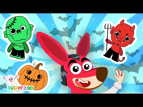 🧛‍♀️ 🦇 ¿De qué color son estos disfraces de Halloween? | Aprendemos a pintar con Superzoo