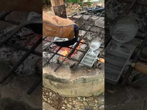 Casting lead ingots from range scrap #shooting #reloading #guns