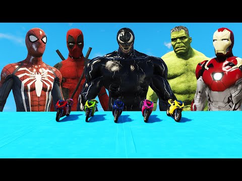 GTA 5 Superheroes Epic Race (Stunts, Challenges) ep.8