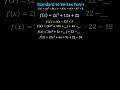 Completing the Square and Vertex Form