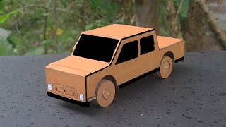 How to make mini truck with cardboard