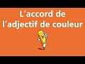 Accord des adjectifs de couleur