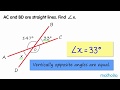 Vertically Opposite and Supplementary Angles