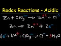 Balancing Redox Reactions in Acidic Solutions
