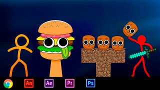 Animation VS Minecraft Sprunki OCs  Stickman Minecraft Animation