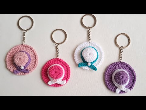 Teje Lindos Llaveros Sombrero a Crochet/Tejido que te Hará Ganar Mucho Dinero/Aula de Crochê/Tejer