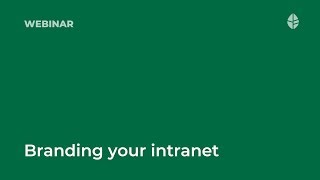 Webinar | Branding your intranet Logo