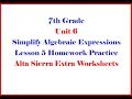 Simplifying Algebraic Expressions