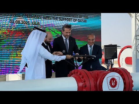 YouTube video thumbnail: Kilis-Aleppo Natural Gas Pipeline Opened: Gas Flow From Turkey to Syria Started