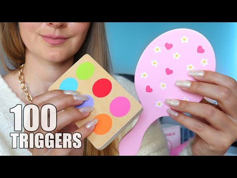 ASMR 100 TRIGGERS Wooden cosmetics for Deep Sleep 🪵💤 (No Talking)