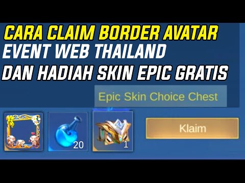 CARA CLAIM BORDER AVATAR EVENT WEB THAILAND !! DAN CLAIM SKIN EPIC GRATIS MAGIC WHEEL POTION GRATIS