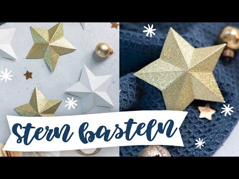 Einfachen Stern basteln aus Papier - Anleitung zum Falten für Weihnachten | TRYTRYTRY