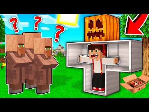 SCHOWAŁEM SIĘ W GOLEMIE ABY STROLLOWAĆ OSADNIKÓW W MINECRAFT?! GPLAY & LAKI