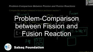 Problem-Comparison between Fission and Fusion Reaction