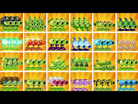 All PEA Plants *3 Power Up vs All Team GRAVESTONES - Who Will Win? - Pvz 2 Plant vs Plant