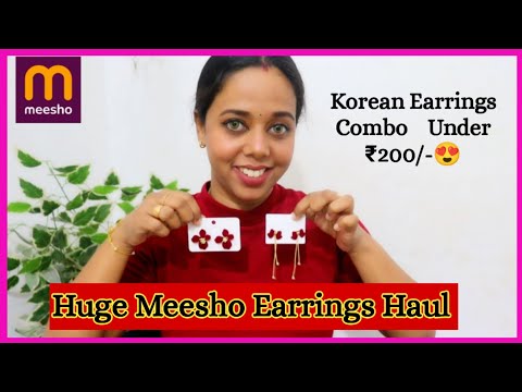 Viral Meesho Earring's || New Trending Korean Earrings || Combo Earrings ||All Under ₹200/-😍