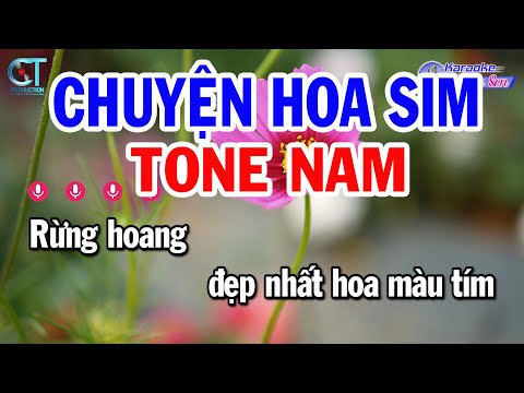 Karaoke Chuyện Hoa Sim Tone Nam ( Cm ) Nhạc Sống Mới Nhất || Karaoke Đồng Sen