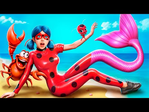 Из Непопулярной Леди Баг в Популярную Русалку! Преображение Леди Баг в Реальной Жизни!