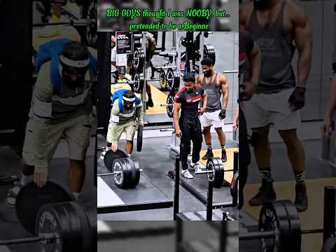 BIG GUYS thought I was NOOBY, but... pretended to be a Beginner #gym #funny #laugh #laugher