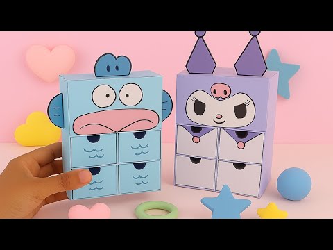 Diy Kotak Penyimpanan Sanrio | Laci susun Mini | DIY Paper Crafts 