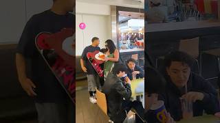 Kindness 🤗 Skateboarder’s Instant Apology in Food Court #kindness #foodspill #shorts