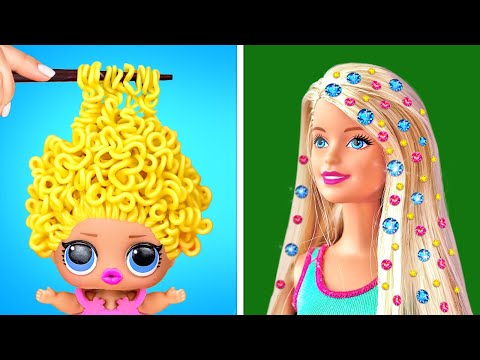 DOLL + GADGETS = ? Unbelievable Makeover Techniques with Genius Gadget Hacks by 123GO! HACKS