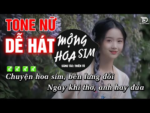 MỘNG HOA SIM EDM KARAOKE TONE NỮ DỄ HÁT – Cả một trời, thương nhớ quay về…