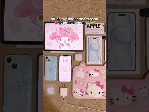 rating my apple fidget board asmr🍎📱#apple#fidget#fidgetboard#asmr #iphone#sanrio#kawaii#craft#diy