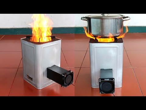 How to make a wood stove from an old iron box