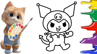 Drawing Kuromi with Yufi 🎀🐱  Magic Drawing Comes to Life! ✨#25
