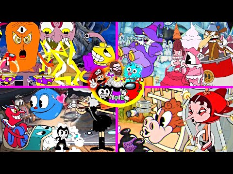 Cuphead - Crossover Modded Characters VS Multiple Bosses
