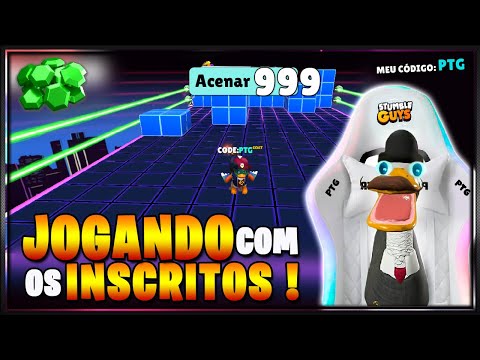 ✨🎉 BATENDO RECORD DE ONDAS + DOANDO GEMAS 🌟🤑 STUMBLE GUYS AO VIVO | PATO GAMER