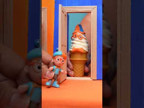 Can ICE CREAM ๐ฆ be like Blippi๐๐งก?! Knock on the Mystery Door to FIND OUT! #shorts