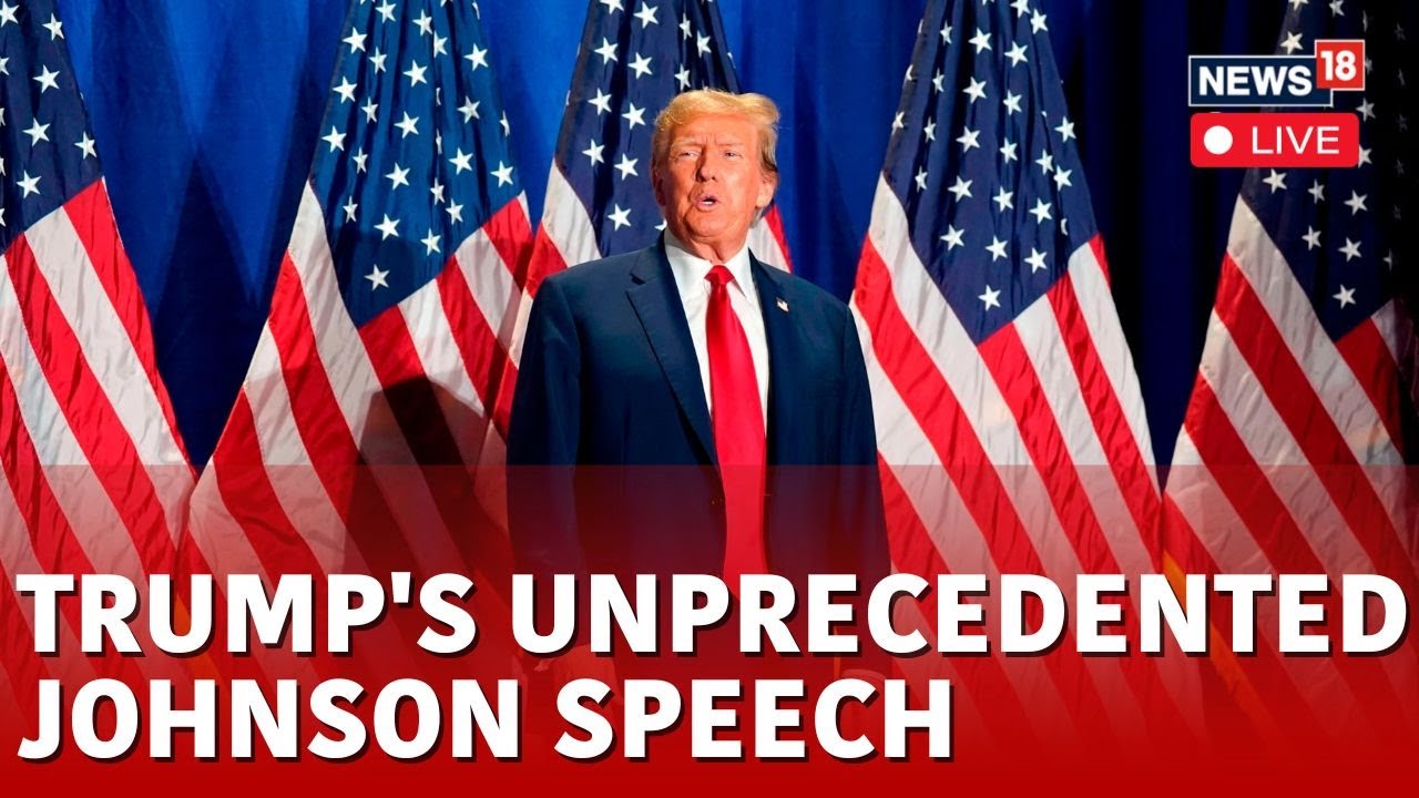 Donald Trump Speaker Johnson LIVE | Donald Trump Backs Mike Johnson After Mar-A-Lago Meeting | N18L