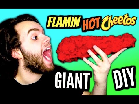 DIY Giant Flamin' Hot Cheeto! | How To Make HUGE Edible Hot Cheetos! | Biggest Chips In The World!