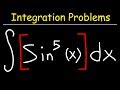 Integration of Sine to the Fifth Power
