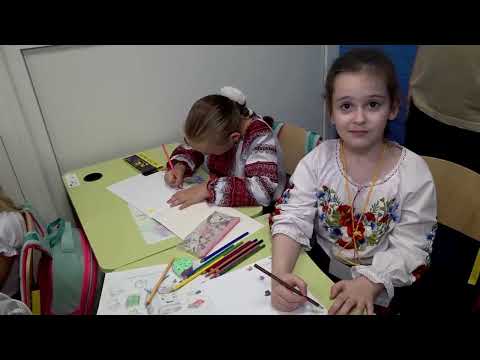 YouTube video thumbnail: Children in Kharkiv Return to School in Underground Classrooms