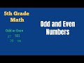 Even and Odd Numbers Concepts