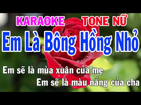 Karaoke Em Là Hoa Hồng Nhỏ Tone Nữ Karaoke Thiếu Nhi